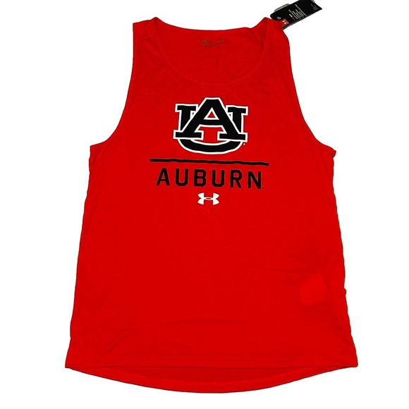 Under Armour Auburn Tigers Orange HeatGear Tank Top Shirt Men's Medium NWT - Picture 1 of 5